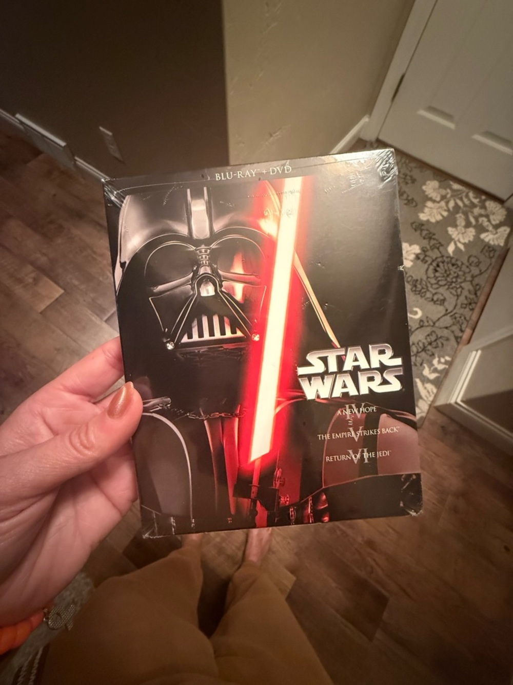 Star Wars Movie Collection Back Cover - Black, Brown, White